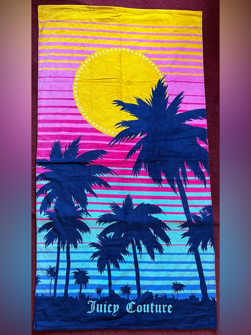 Juicy Couture Retro Palm Tree Beach Towel